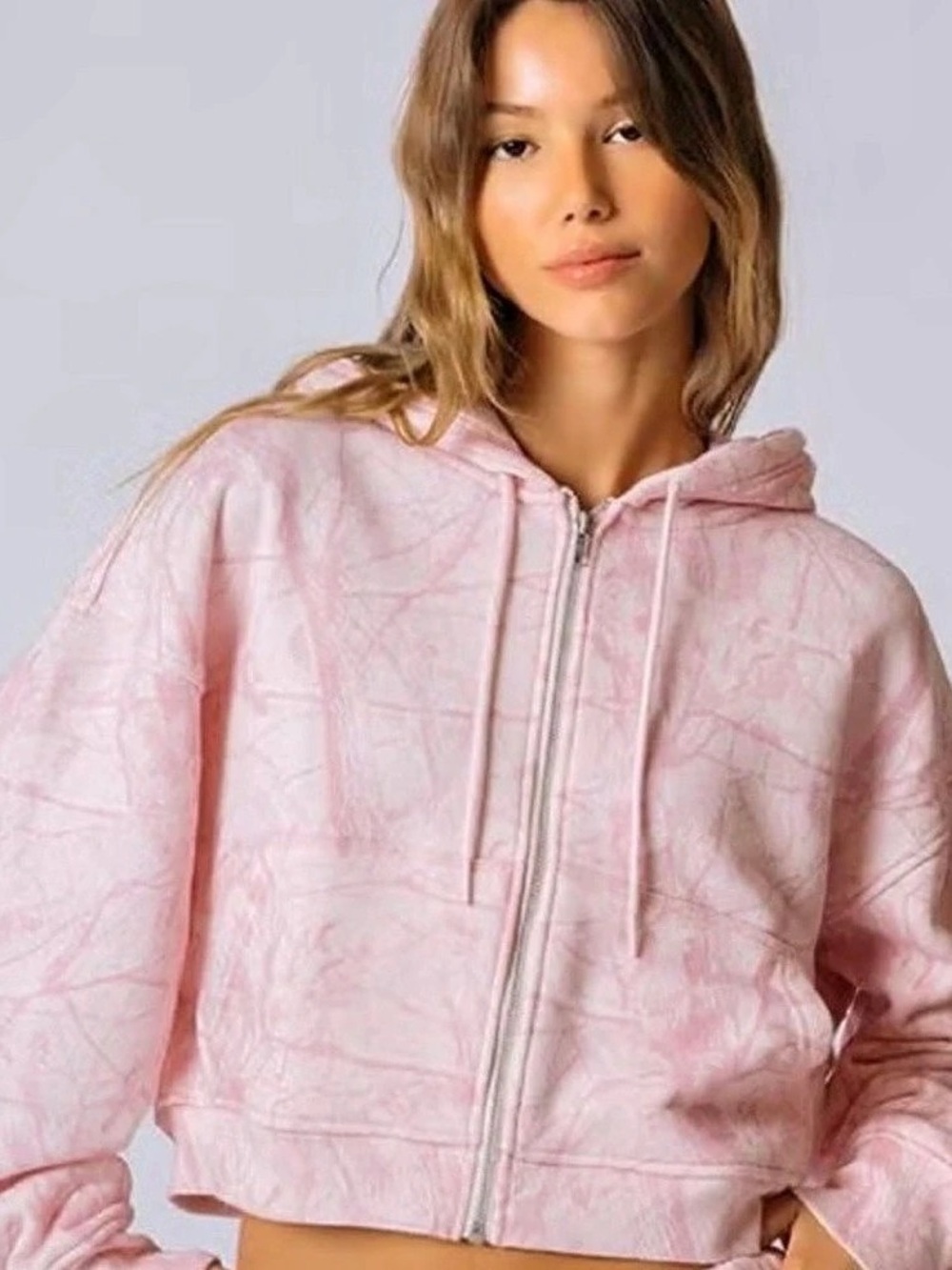 Dairy Boy Large Limited Edition Bubblegum Pink Camo Women’s Zip-up Hoodie